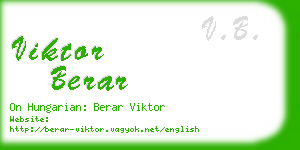 viktor berar business card